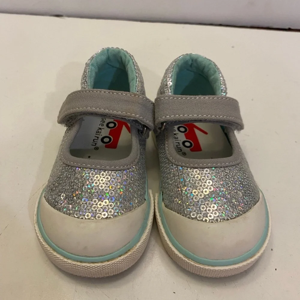 See Kai Run, Marie Sneakers for Kids, Silver Sequins, Toddler 5